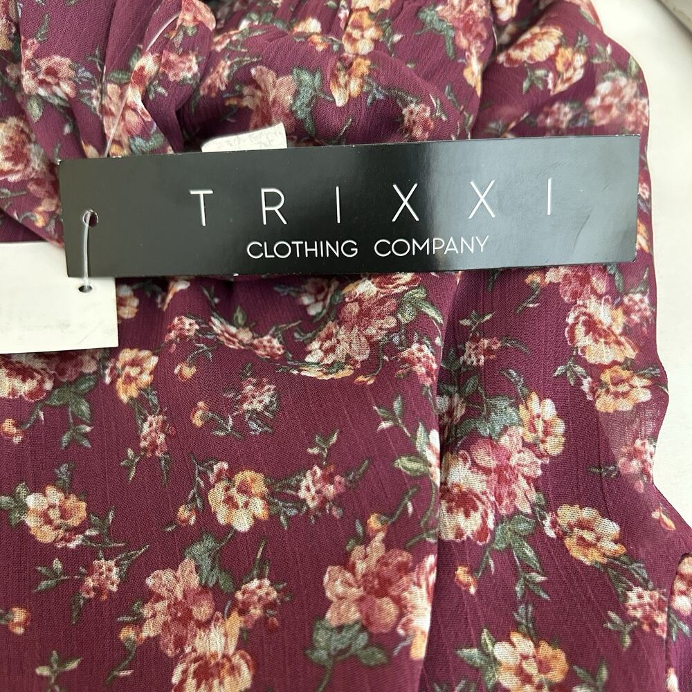 Trixxi Purple Floral Midi Dress - Picture 9 of 16